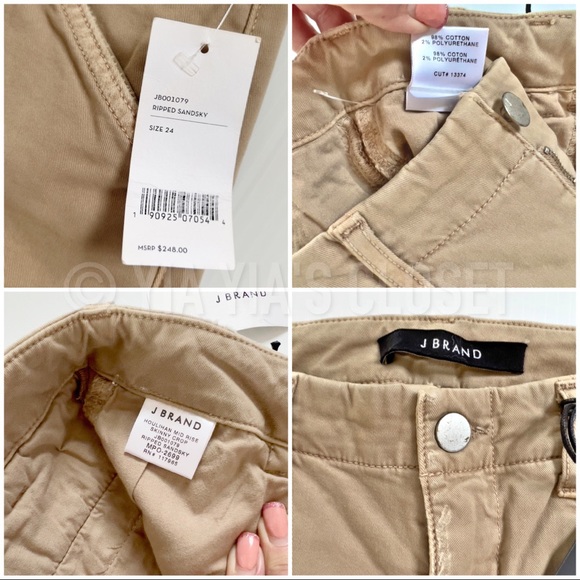 J Brand Women's SZ 24 Houlihan Cargo Midrise Skinny Stretch Ankle Jeans Sandsky - Picture 15 of 15